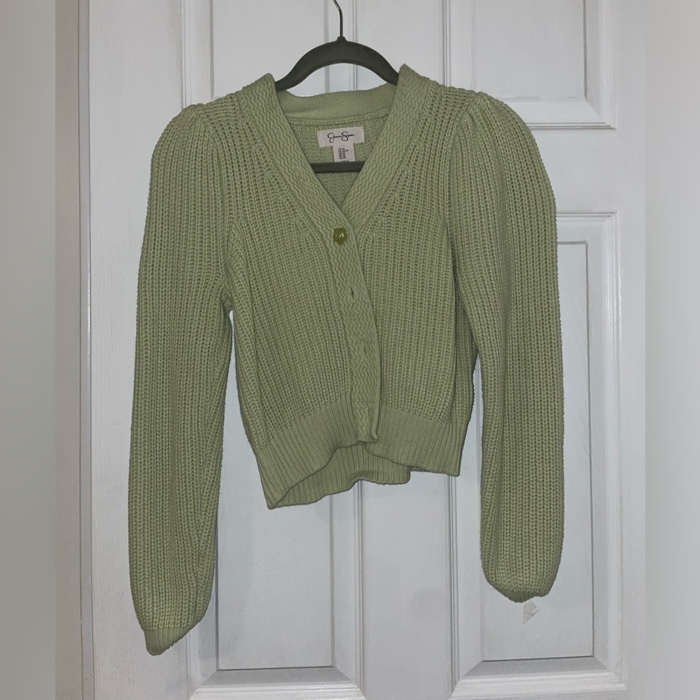 Green Knit Cardigan
